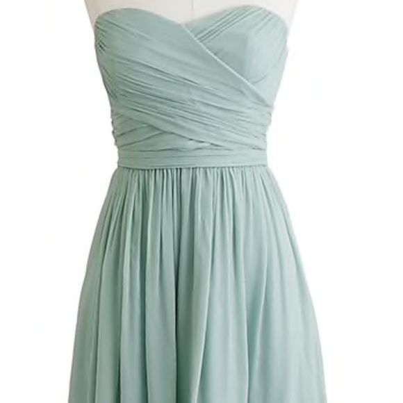 J. Crew Dresses & Skirts - J CREW ARABELLE 100% SILK CHIFFON GREEN DRESS